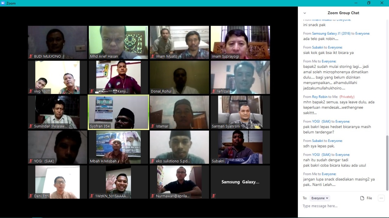 DPW LDII Riau Gelar Musyawarah via Teleconference Dukung Upaya Pemerintah Cegah Virus Covid-19