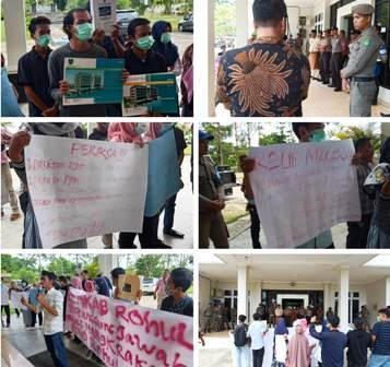 Mahasiswa Adakan Aksi Damai Depan Dinas Kesehatan