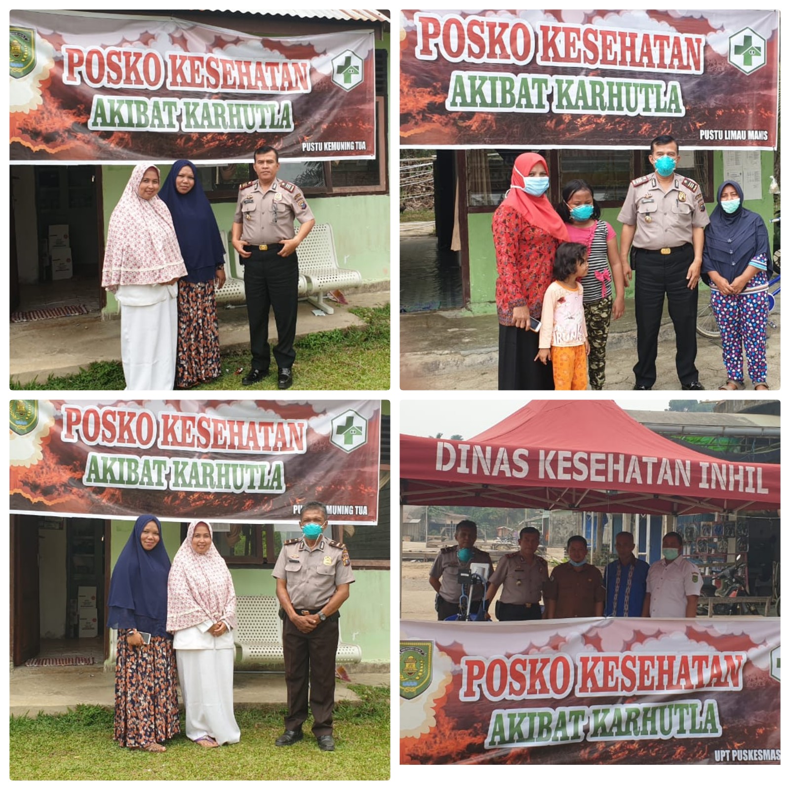 Antisipasi Dampak Karhutla, Forkompincam Kemuning Dirikan Posko Kesehatan