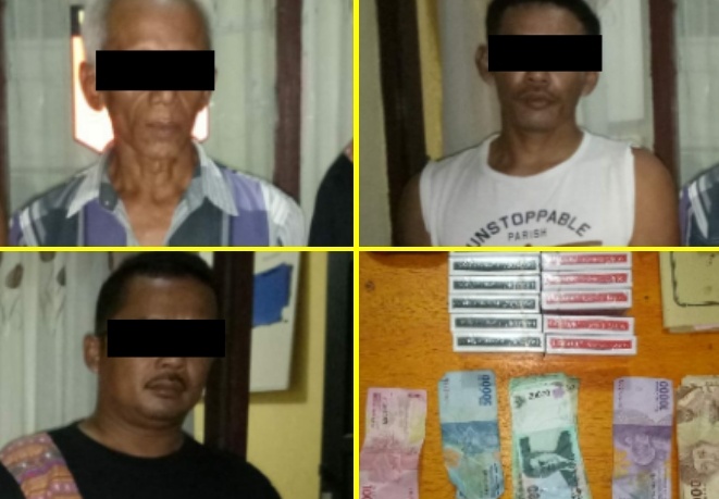 Polsek Tambusai Amankan 3 Orang Pelaku Perjudian 