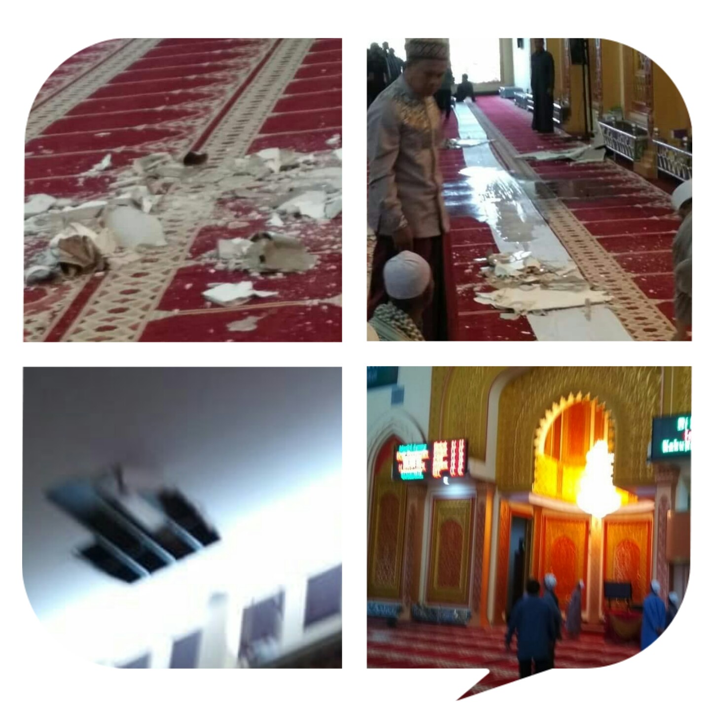 Plafon Islamic Center Ambruk, Satu Korban Dilarikan Ke RSUD