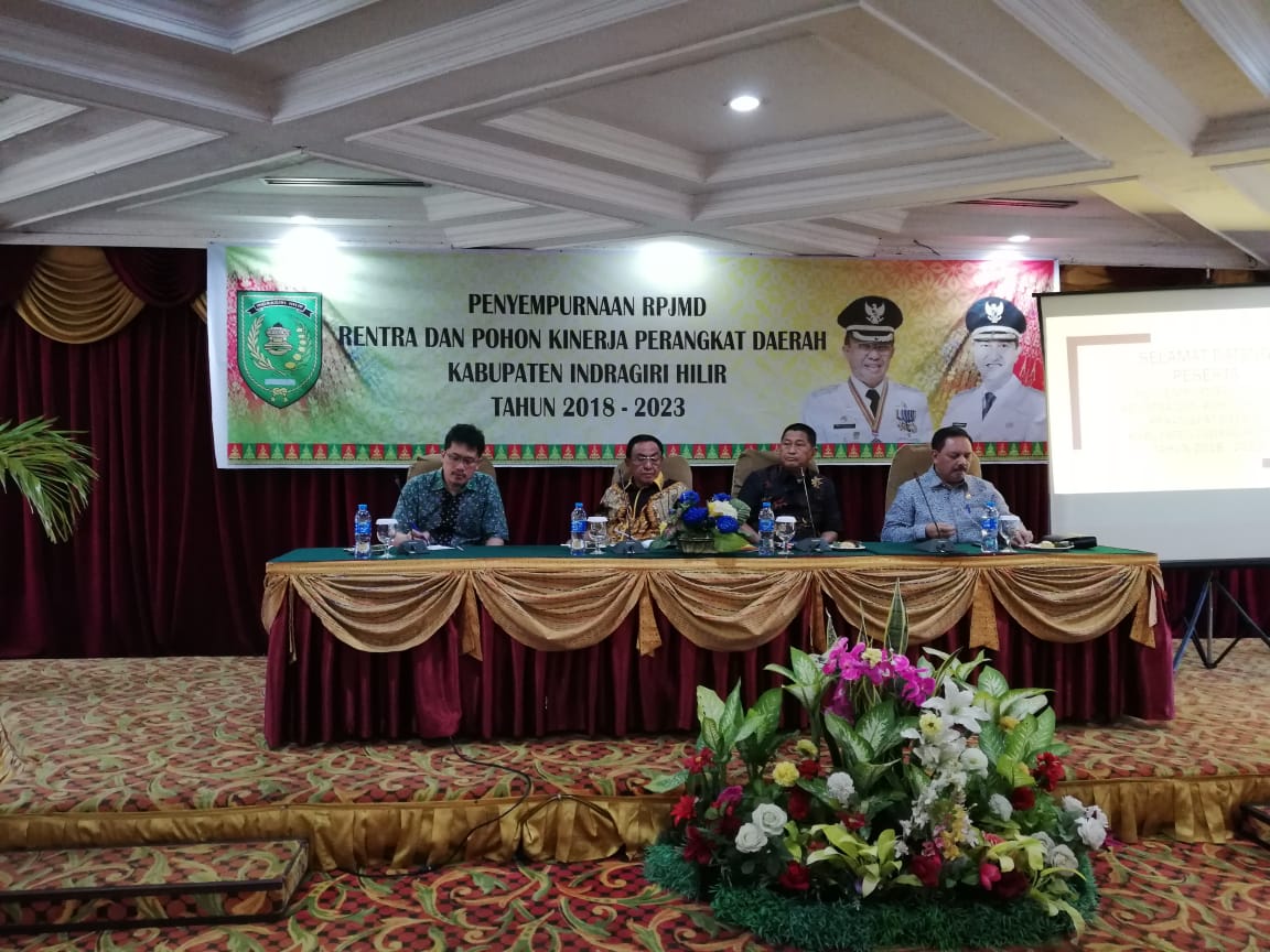 Bupati Inhil; Penyempurnaan RPJMD Renstra dan Pohon Kinerja Perangkat Daerah 2018 - 2023