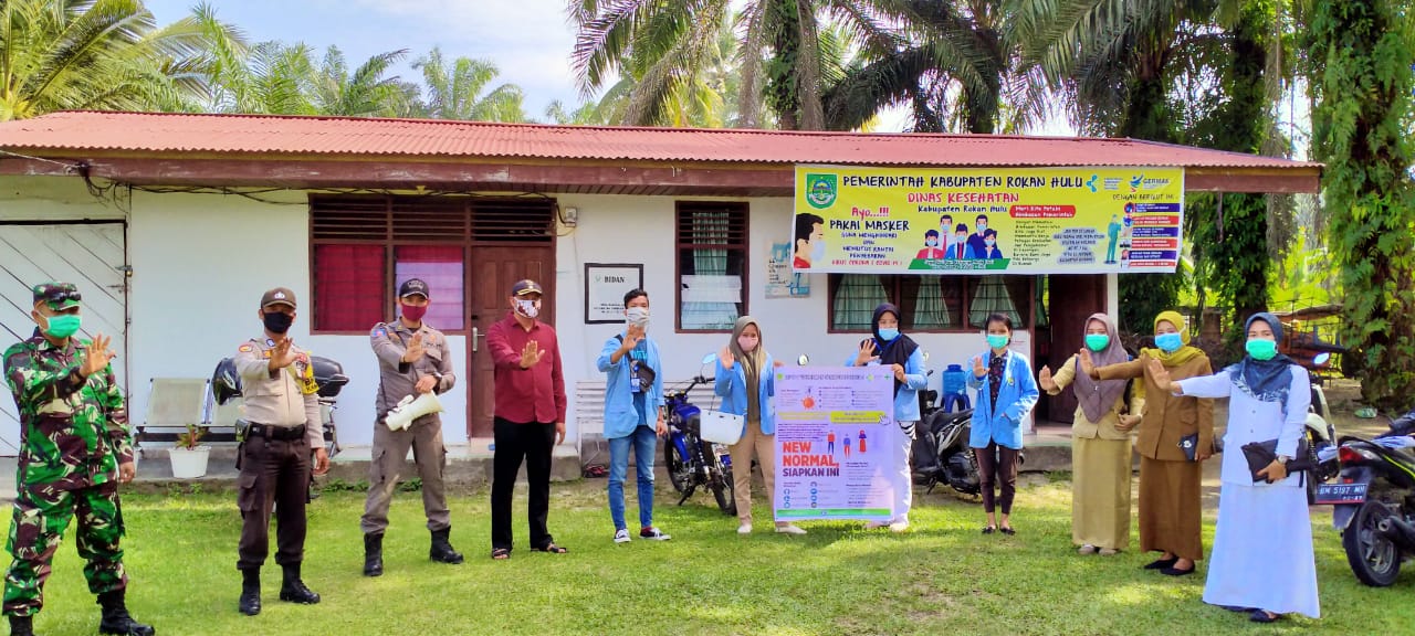 Tim KKN Relawan Covid-19 Tambut Bersama TNI, POlRI Dan Puskesmas 