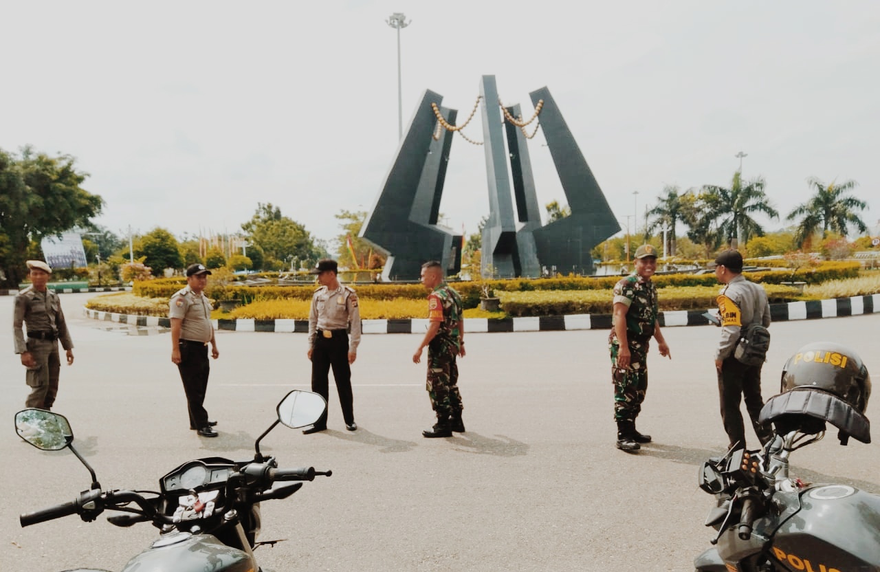 Jelang Pelantikan Presiden, TNI POLRI dan Satpol PP Rohul Tingkatkan Patroli Sinergitas
