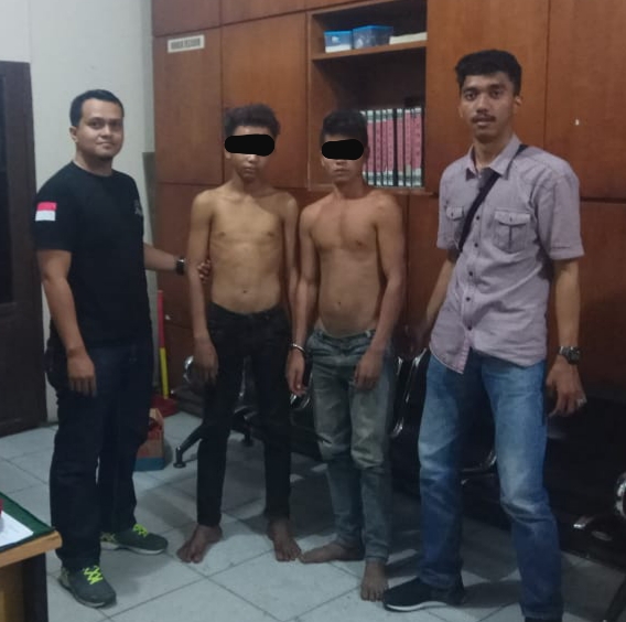 2 Pelaku Pencurian Aki Mobil Truk di Pasar KM 05, Inhil diciduk Polisi