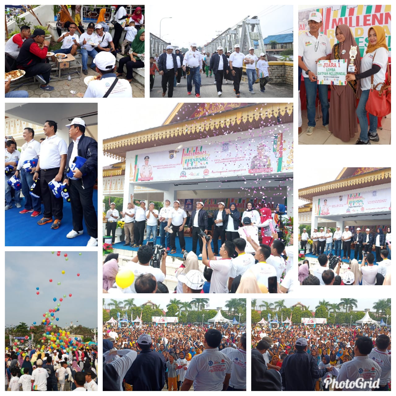Kaos Bertulisan  Millenial Road Safety Festival Putihkan Taman Kota Pasir Pangaraian