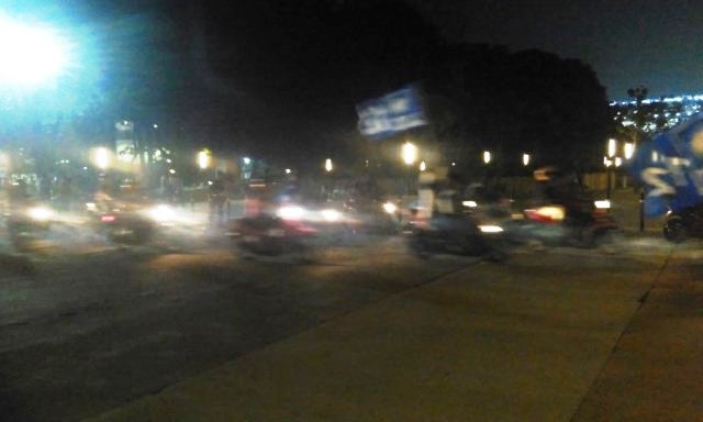 Sebelum Masuk GBK Pendukung Prabowo-Sandi Pawai Kendaraan Bermotor