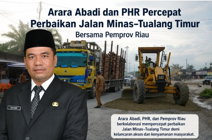 Arara Abadi dan PHR Percepat Perbaikan Jalan Minas–Tualang Timur Bersama Pemprov Riau