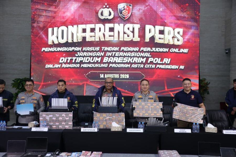 Bareskrim Polri Ungkap Jaringan Judi Online Internasional, Transaksi Capai Rp890 Miliar