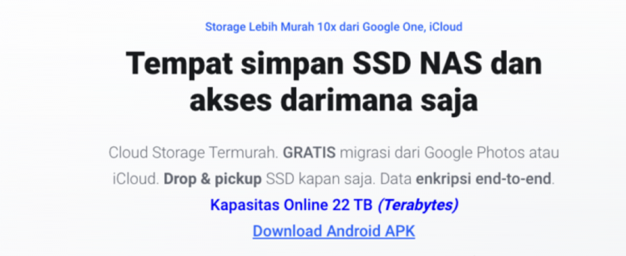 Baru! 22TB Storage Online - Rp 99.000/Bulan! TempatData.com Rilis Layanan Penyimpanan Data Aman