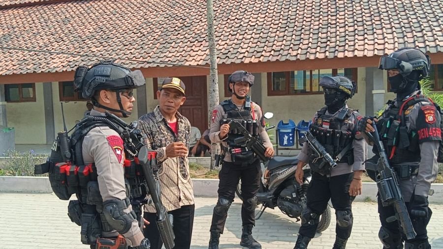 Brimob Polda Metro Jaya Patroli TPS Pilkades Bekasi, Situasi Kondusif