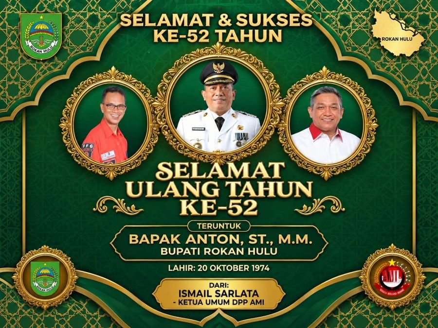 Bupati Anton Genap 52 Tahun, AMI Dorong Keterbukaan Informasi di Rokan Hulu