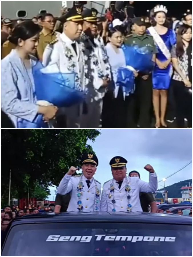Bupati Sangihe Michael Thungari Disambut Meriah di Tahuna