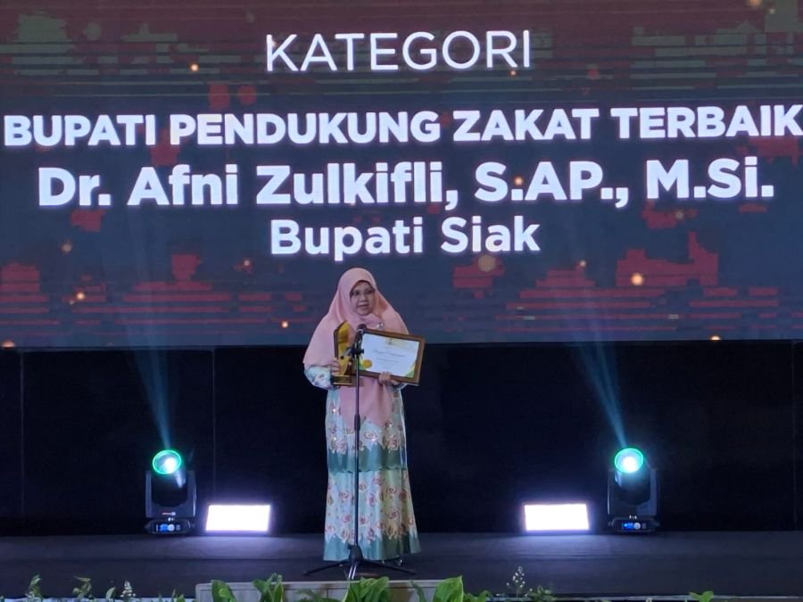Bupati Siak Afni Zulkifli Raih Grand Award BAZNAS RI 2026, Satu-satunya Penerima dari Riau