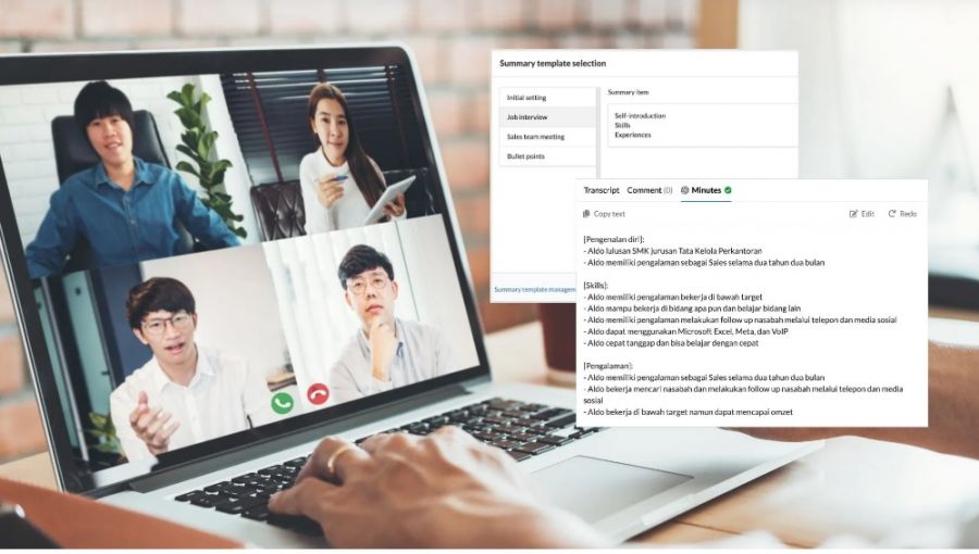 Catat dan Personalisasi Notulen Rapat secara Otomatis dengan AI Generatif di MiiTel Meetings