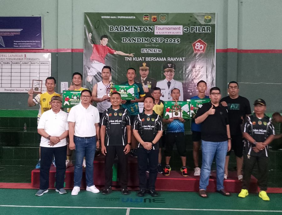 Dandim Cup 2025 Resmi Ditutup, TNI-Polri Kompak Rebut Juara di Purwakarta
