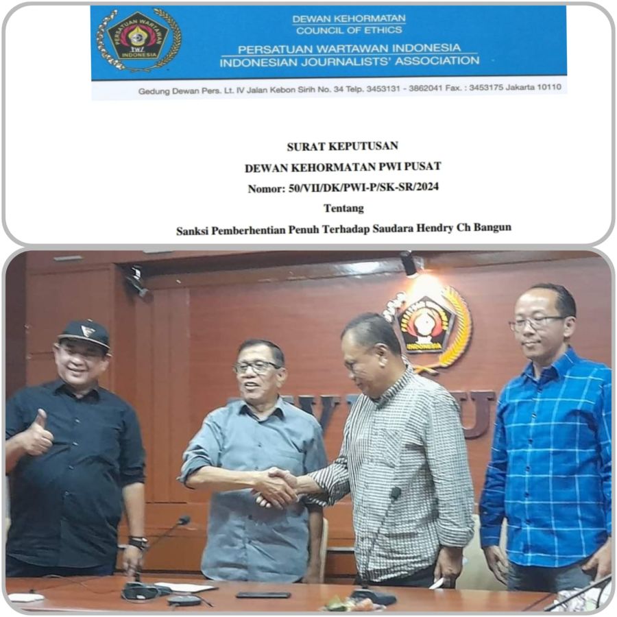 Dewan Kehormatan PWI Pecat Hendry Ch Bangun dari Keanggotaan