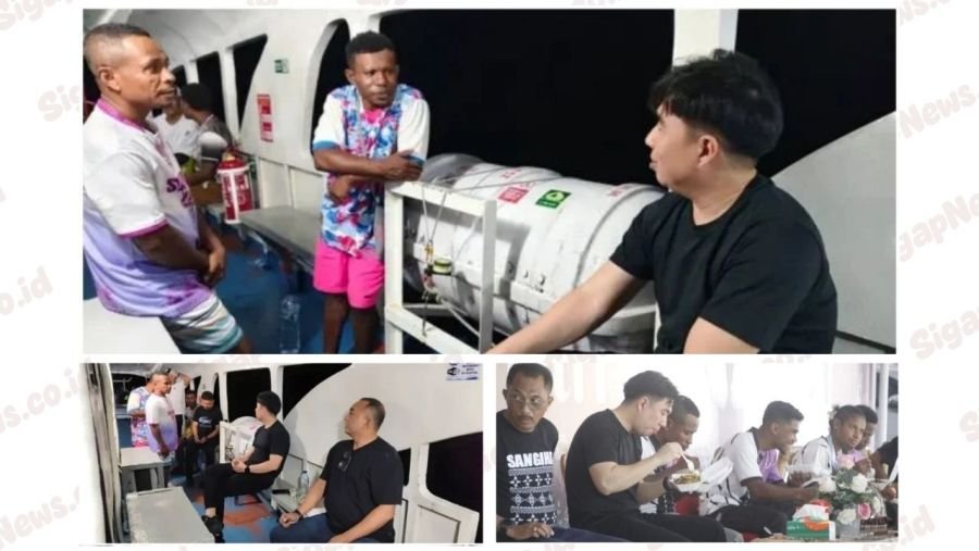 Di Atas KM Saint Marry, Kehangatan Bupati Sangihe Sambut Atlet Papua