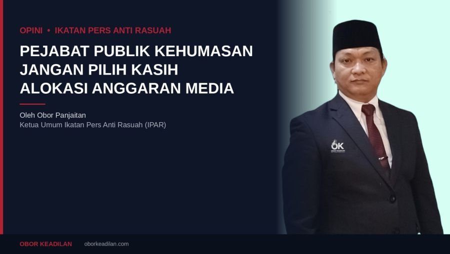 Diduga Tebang Pilih, Ketua IPAR: Ingatkan Pejabat Publik Kehumasan Anggaran Media Bukan Uang Pribadi