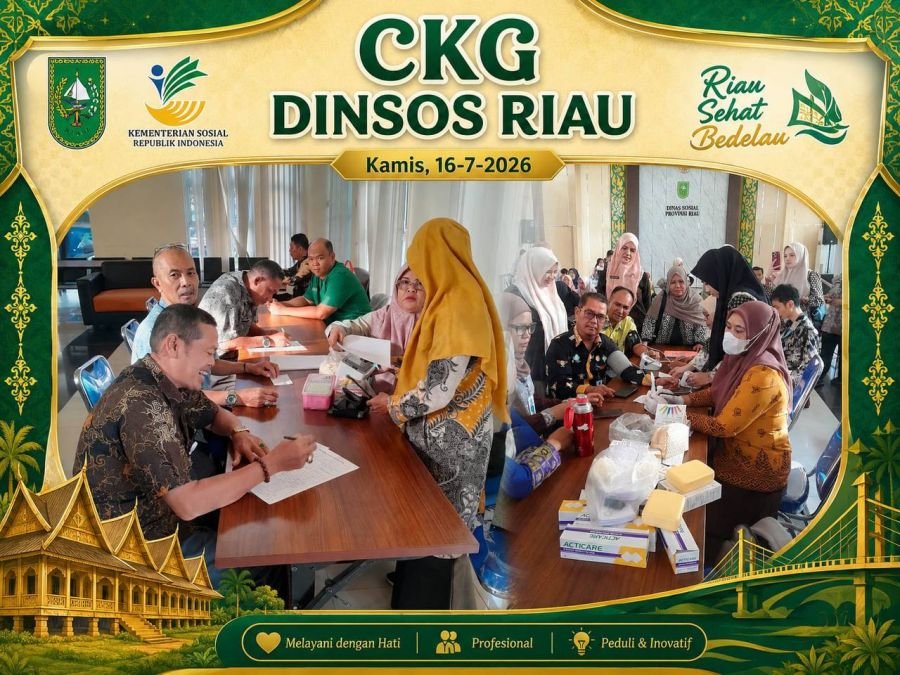 Dinkes Riau Gelar Pengecekan Kesehatan Gratis (PKG), ASN Dinsos Riau Jalani Skrining Menyeluruh