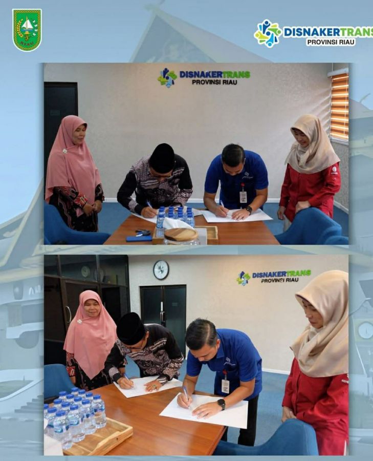 Disnakertrans dan SMK Muhammadiyah 2 Pekanbaru Jalin Kerjasama Penempatan Magang Siswa