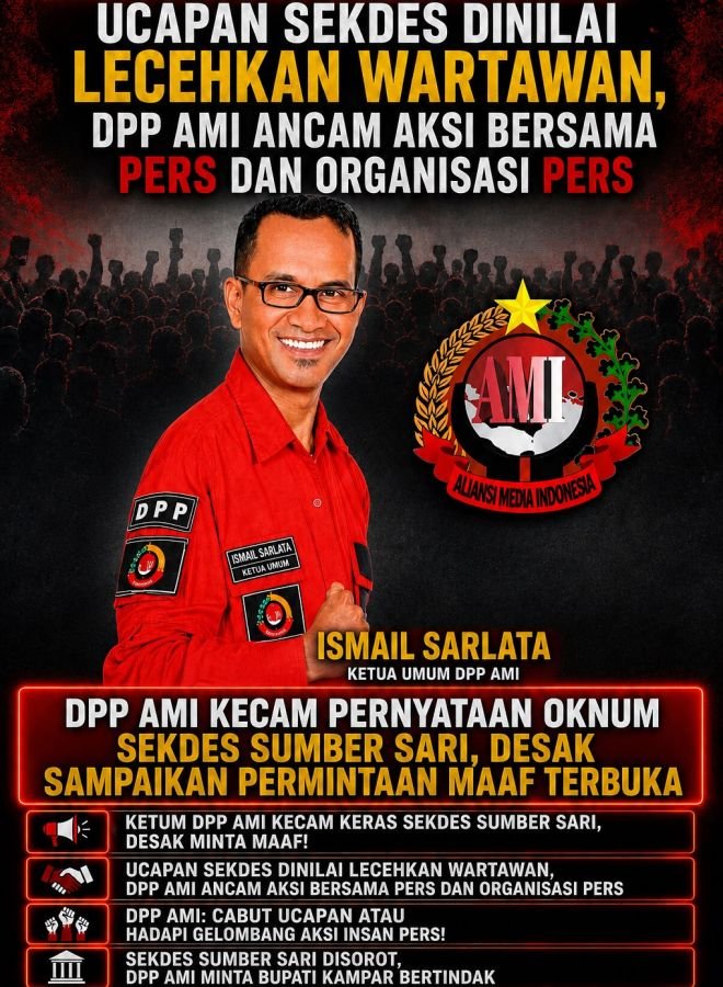 DPP AMI Kecam Dugaan Pernyataan Sekdes Soal Wartawan