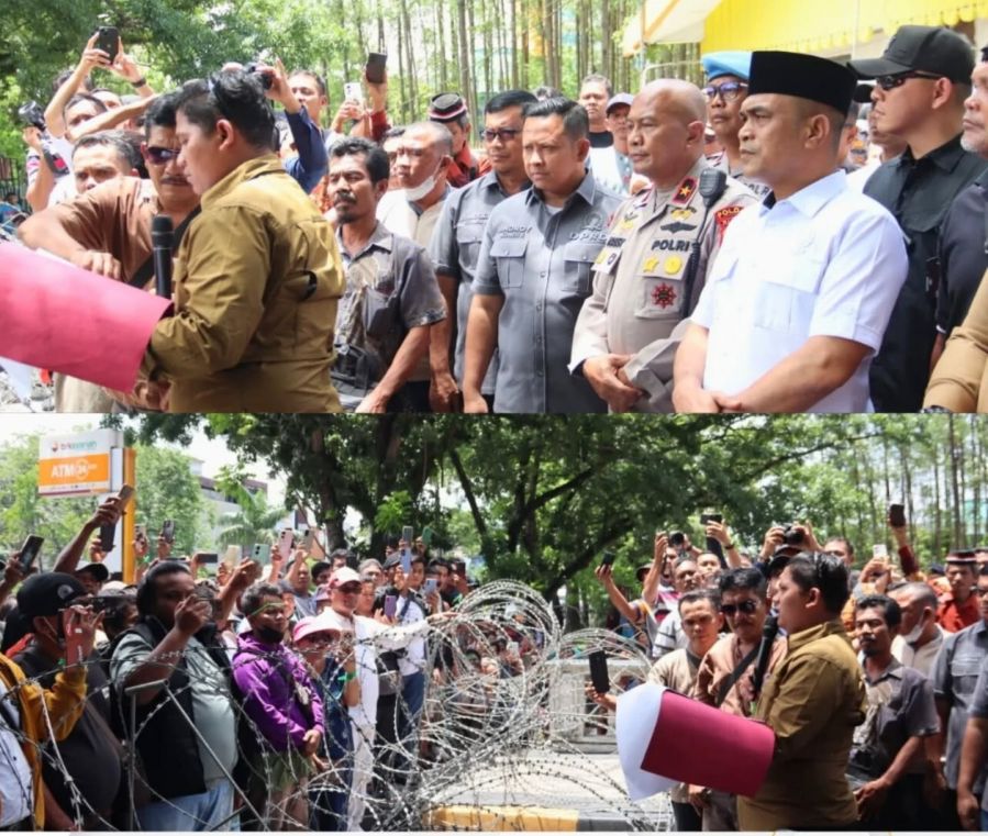DPRD Riau Terima Langsung Aksi AMMP Tolak Relokasi Warga Tesso Nilo