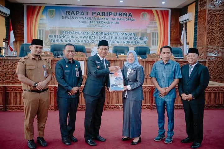 DPRD Rohil Gelar Rapat Paripurna Penyampaian LKPj Bupati Tahun 2024