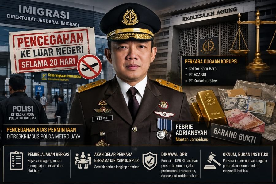 Eks Jampidsus Febrie Adriansyah Dicegah ke Luar Negeri, Penyidikan Terus Bergulir