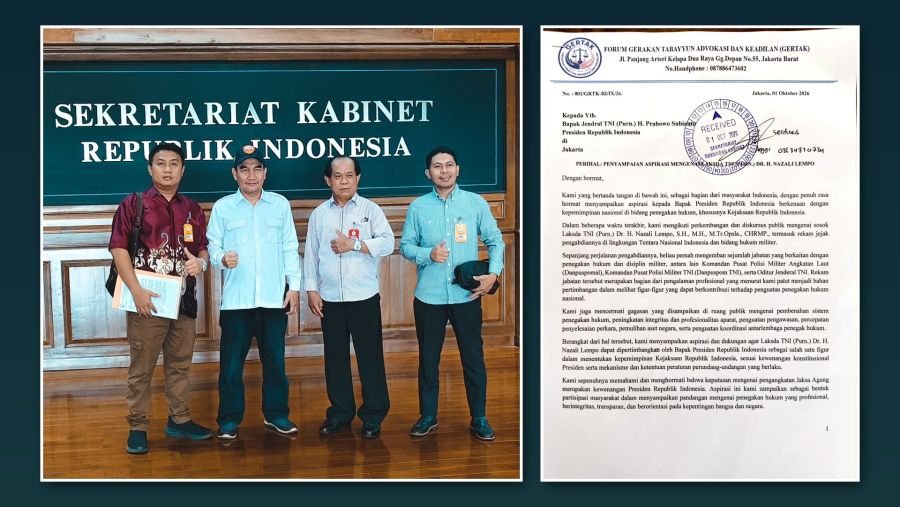 GERTAK Sampaikan Aspirasi kepada Presiden Prabowo, Dorong Nazali Lempo Pimpin Kejaksaan Agung