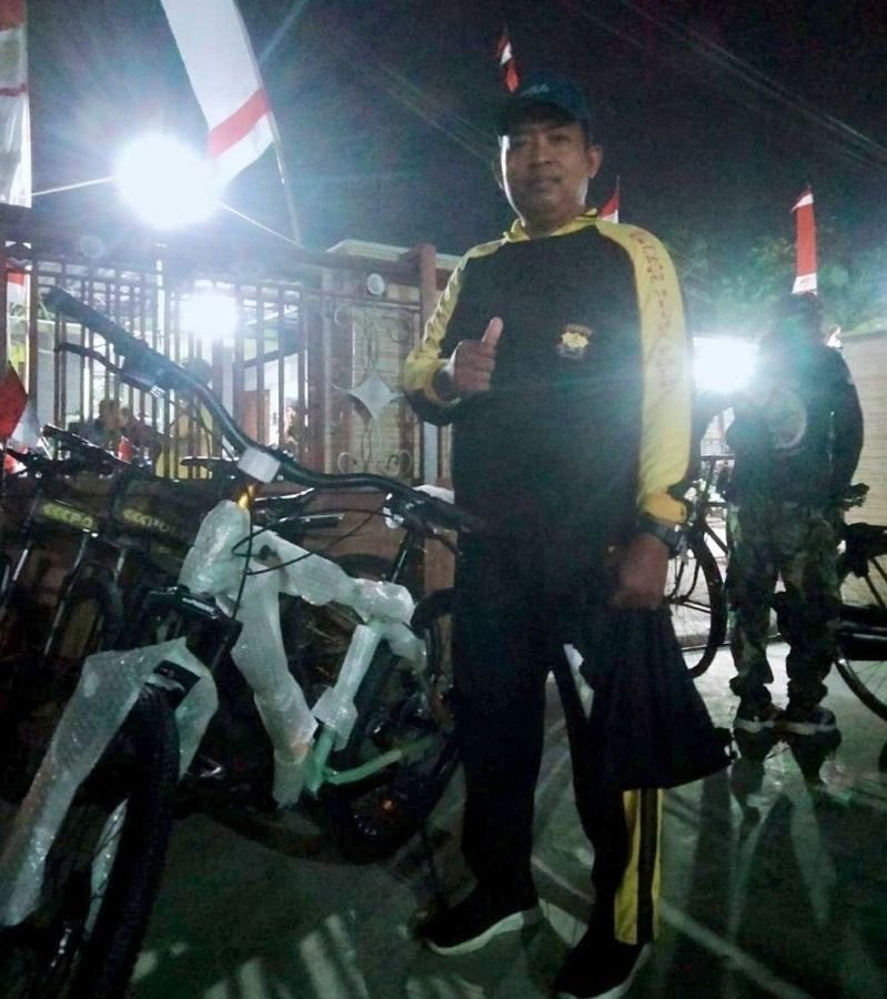 Gowes Merah Putih Balongbendo Meriah, Senkom Bawa Pulang Sepeda Gunung