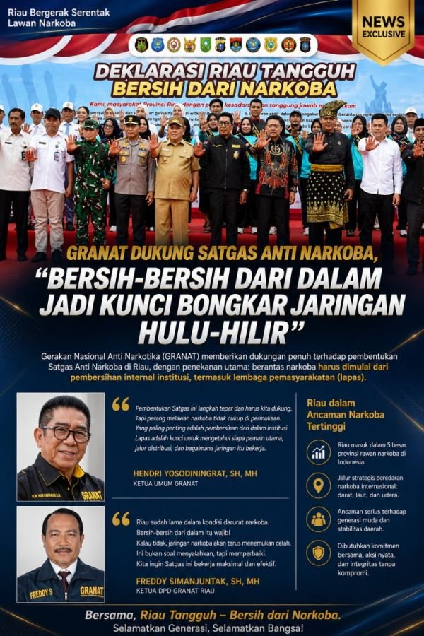GRANAT Tekankan “Bersih-Bersih dari Dalam” Jadi Kunci Bongkar jaringan Narkoba