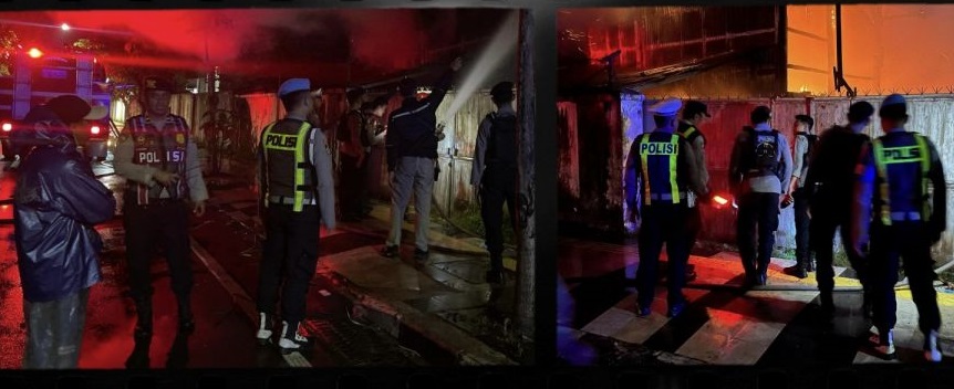 Gudang di Bojonegoro Terbakar, Respons Cepat Polisi Cegah Meluas