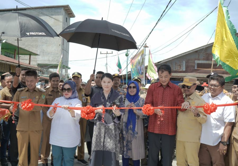 Habiskan Anggaran 34 Miliar, Bupati Rohil Resmikan Penggunaan Pembangunan Jalan di Pulau Halang