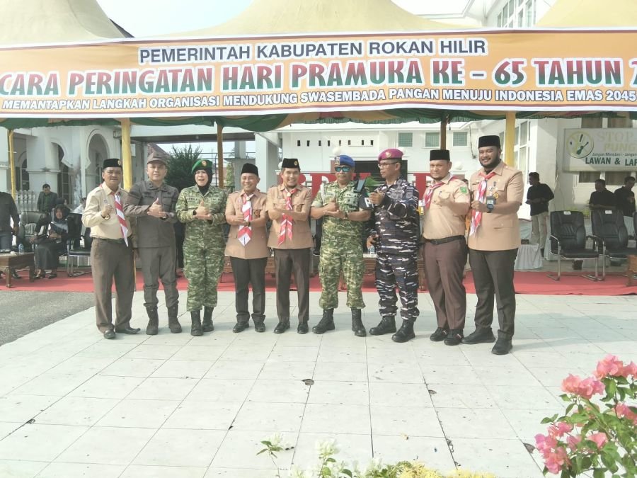 Hadiri HUT Pramuka ke-65, Kodim 0321/Rohil Dukung Pembinaan Generasi Muda 
