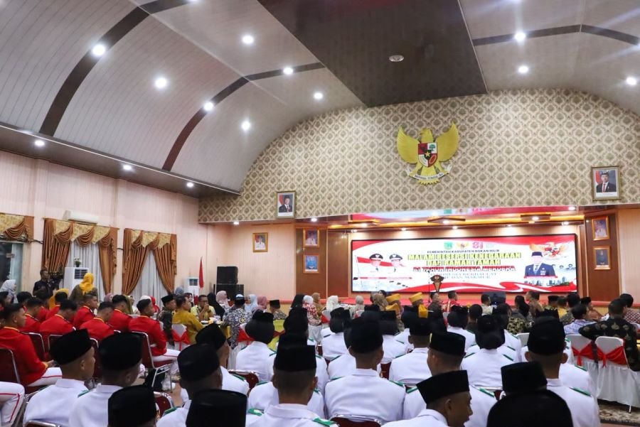 Hadiri Resepsi HUT RI ke-81, Dandim Rohil Tekankan Kekuatan Persatuan dan Gotong Royong