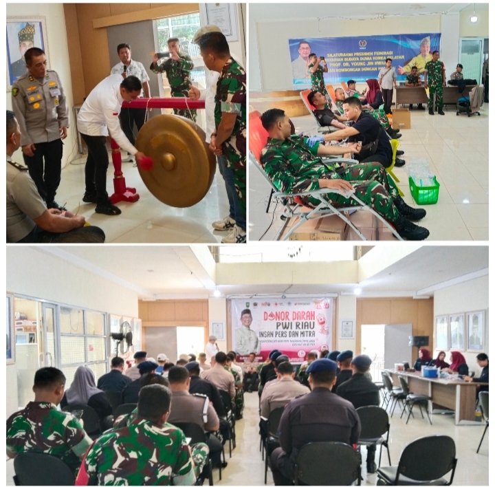 HUT Ke-80, PWI Riau dan Mitra Sukses Gelar Donor Darah Tahunan