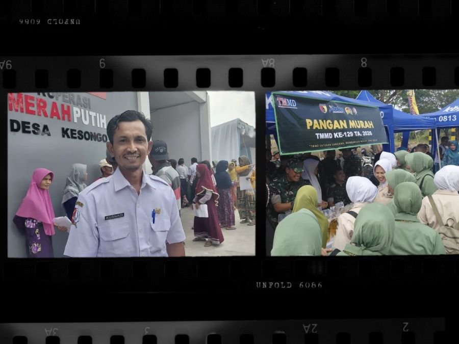 Ibu Ibu Persit Kodim 0813 Bojonegoro Adakan Pasar pangan Murah Di pembukaan TMMD ke 129.