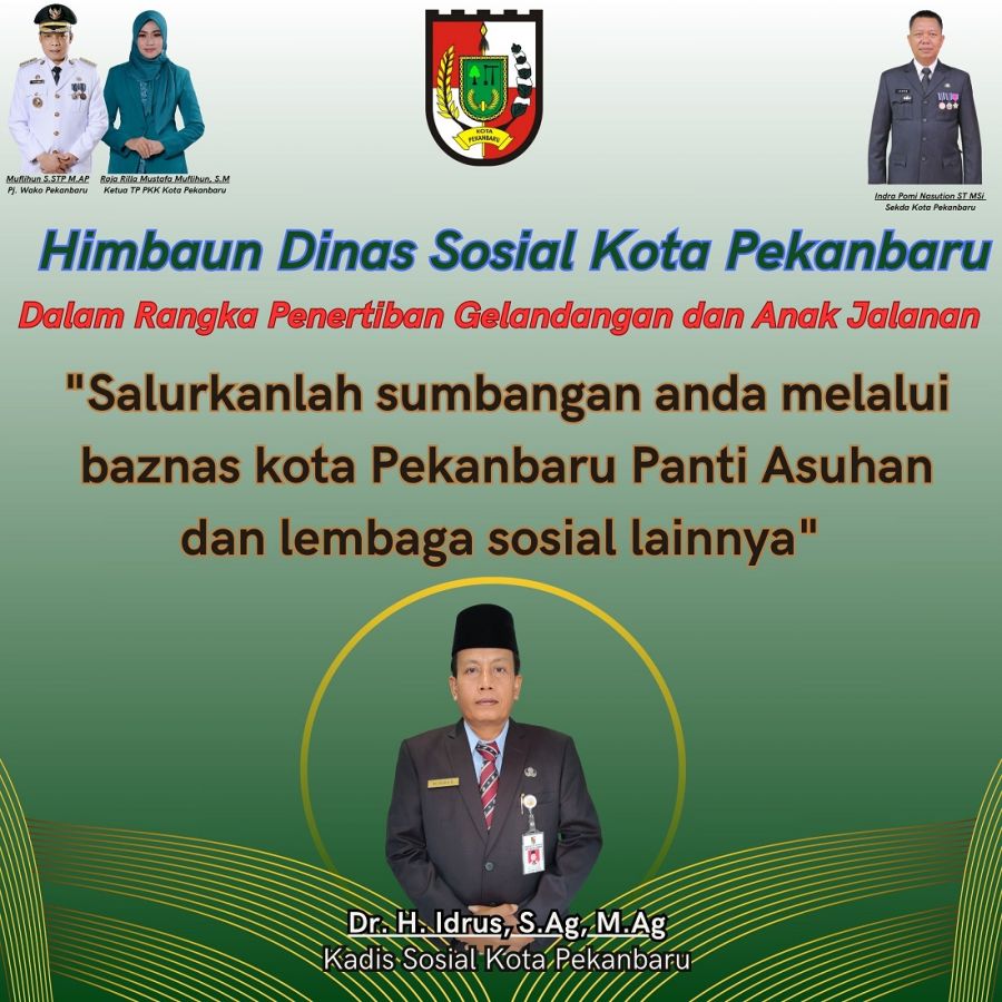 Ini Himbaun Kadis Sosial Kota Pekanbaru untuk Penertiban Gelandangan dan Anak Jalanan