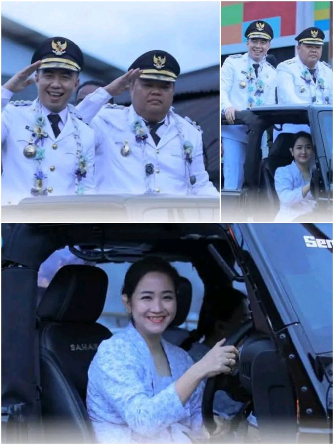 Istri Bupati Kepulauan Sangihe Jadi Sopir di Arak-arakan