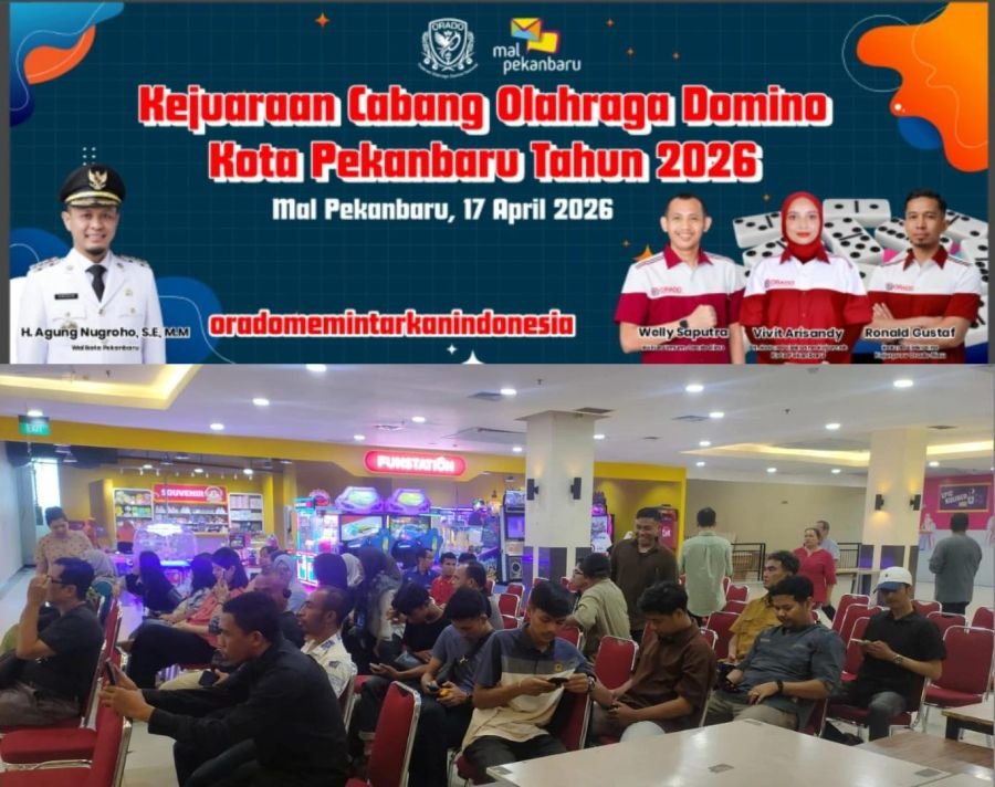 Kejuaraan Domino Pekanbaru 2026 Diikuti 86 Tim, Wali Kota Tekankan Sportivitas