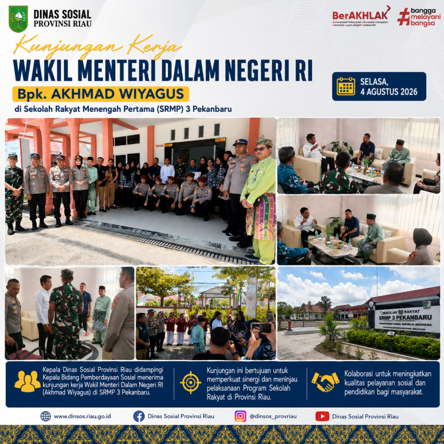 Kadisos Riau Dampingi Kunker Wamendagri di SRMP 3 Pekanbaru
