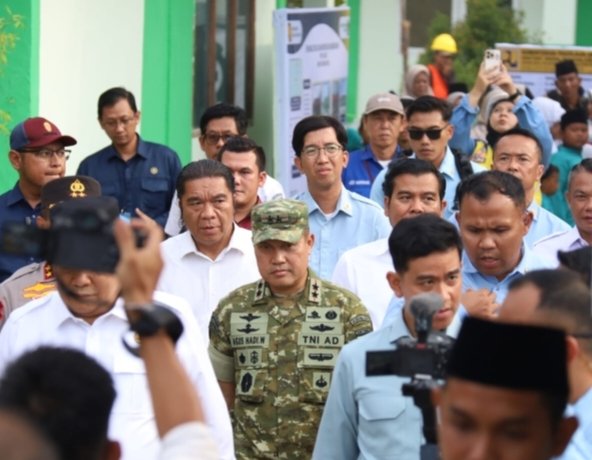Kodam XIX Kawal Kunjungan Wapres Gibran Tinjau Sekolah di Rohil