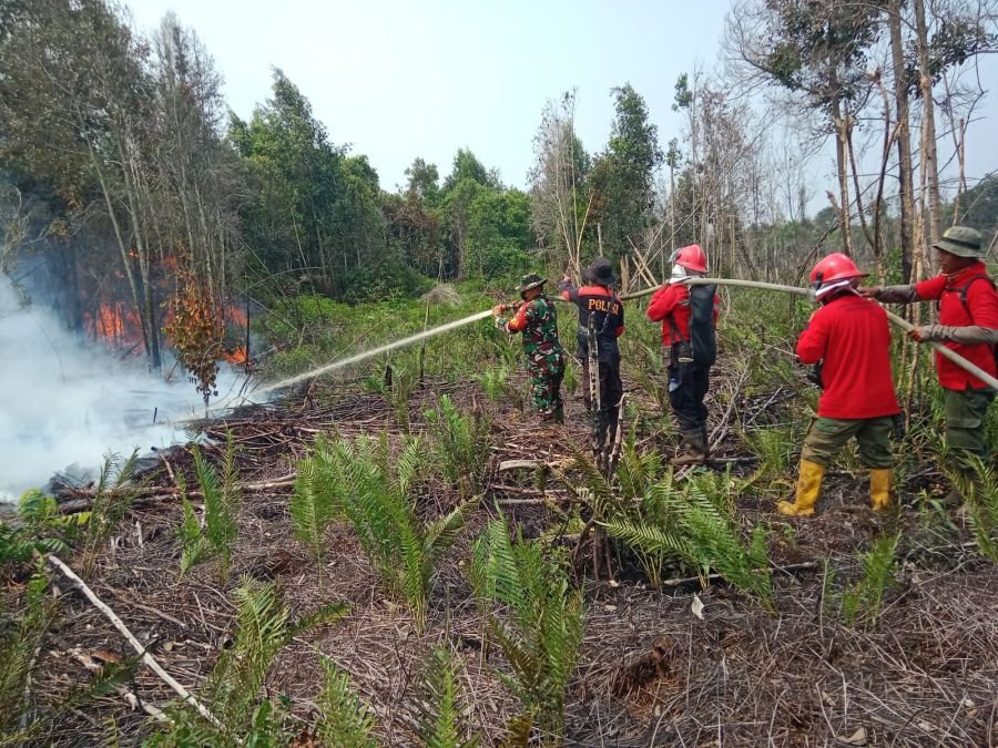 Kodam XIX/TT Perkuat Pemadaman Karhutla di Hutan GSK Bengkalis