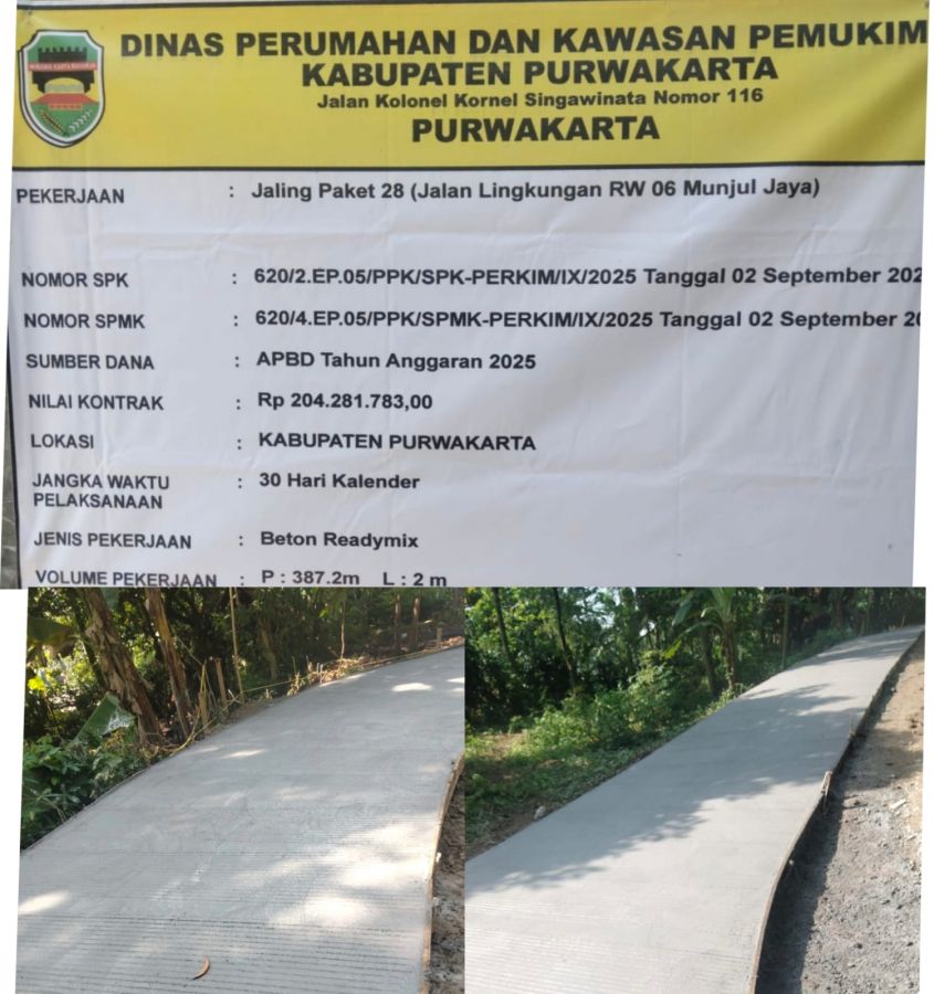 Legislator Gerindra Ricky Samsul Fauzi Wujudkan Pokir dengan Bangun Jalan Beton di Munjul Jaya