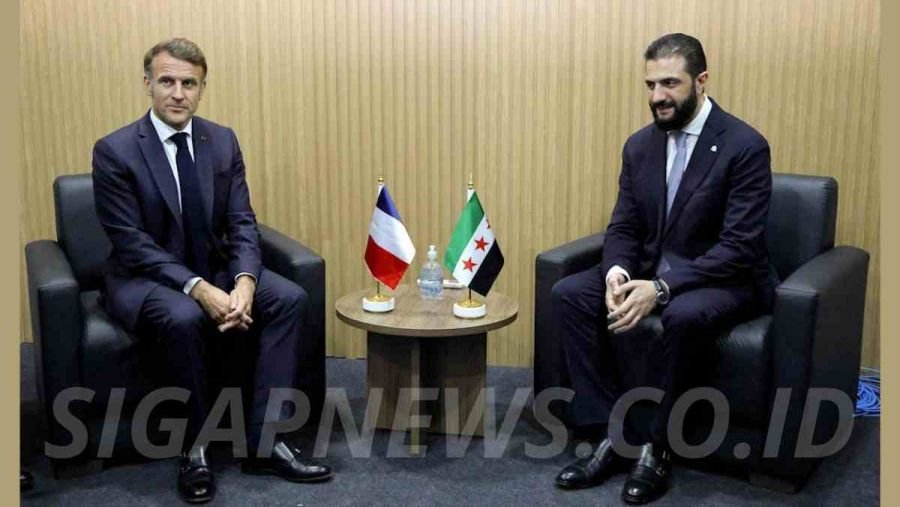 Macron Selamat Usai Ledakan Guncang Damaskus Saat Kunjungi Suriah