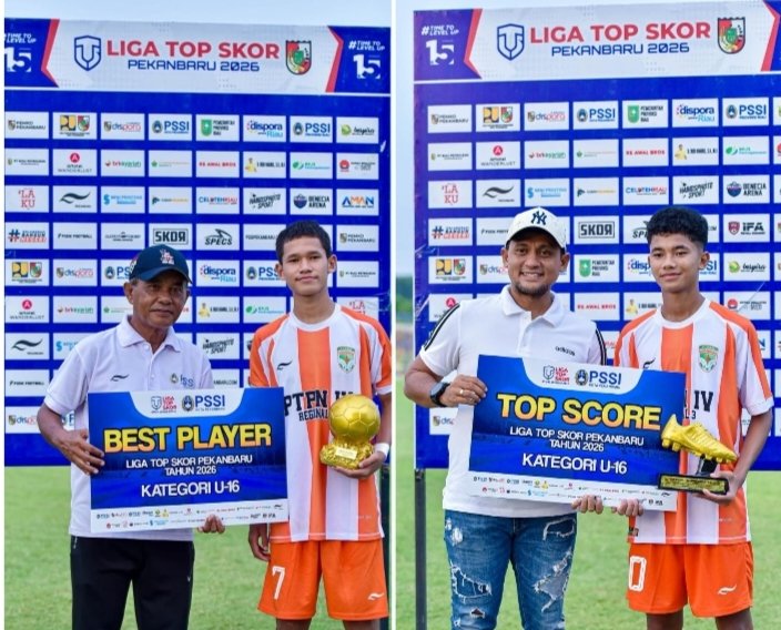 Nabil Faturrahman Best Keeper, Nadhif Muzhafaran Top Scorer Liga TopSkor U-16 Zona Pekanbaru