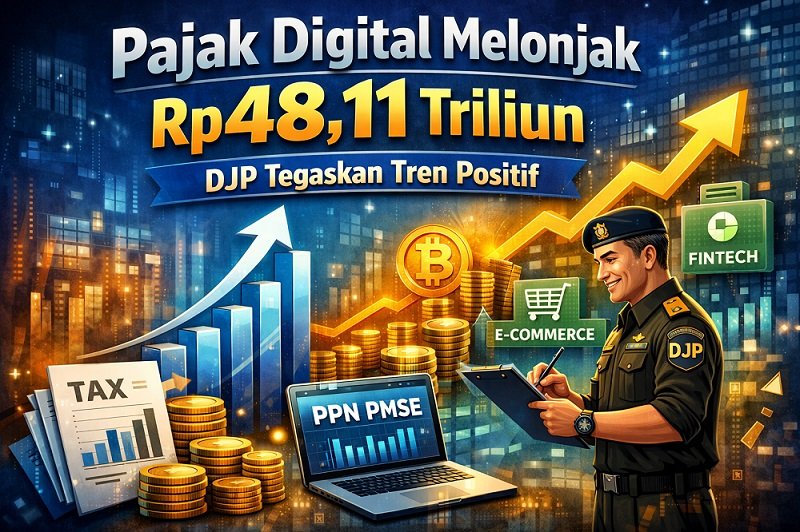 Pajak Digital Melonjak Rp48,11 Triliun, DJP Tegaskan Tren Positif