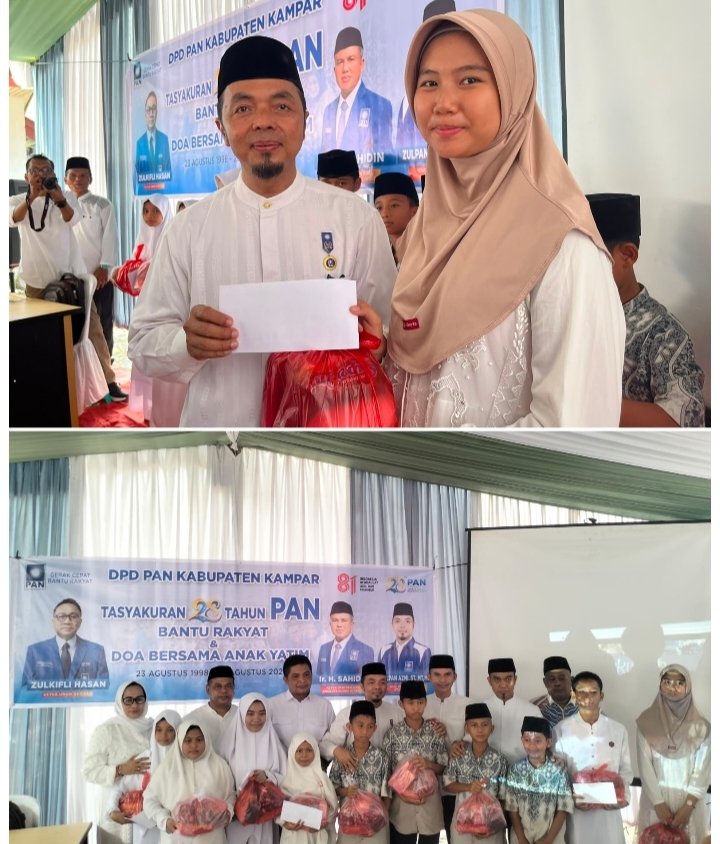 PAN Kampar Santuni 135 Anak Yatim, Tegaskan Gerak Cepat Bantu Rakyat