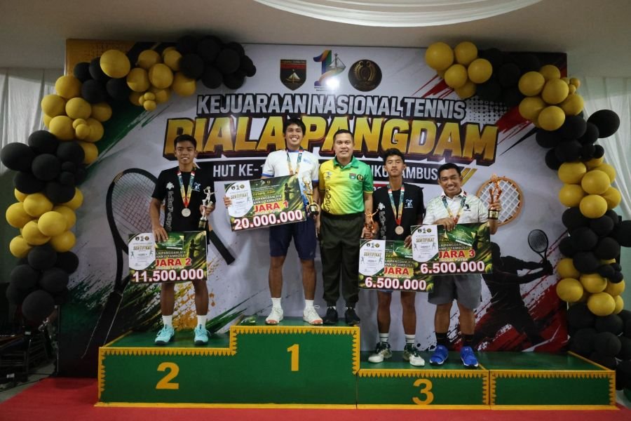 Pangdam XIX/Tuanku Tambusai Tutup Kejurnas Tenis Piala Pangdam